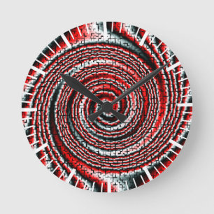 Coole dreidimensionale Würfel phantastischer Swir Runde Wanduhr