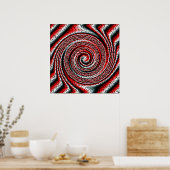 Coole dreidimensionale Würfel phantastischer Swirb Poster (Küche)
