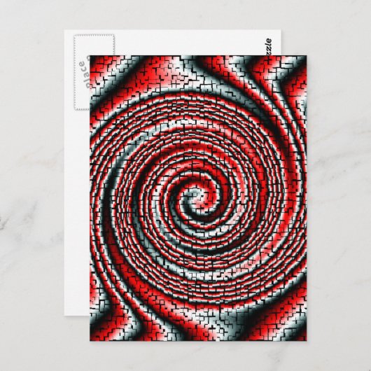 Coole dreidimensionale Würfel phantastischer Swirb Postkarte (Vorne/Hinten)
