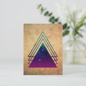 Coole Dreiecke auf Grunge Hintergrund Postkarte (Stehend Vorderseite)