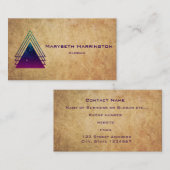 Coole Dreiecke auf Grunge Hintergrund Visitenkarte (Vorne/Hinten)