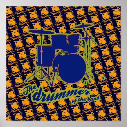 coole Drum-Dekoration Poster (Vorne)