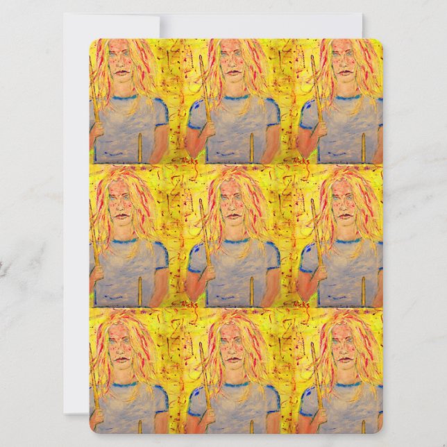 coole Drummerin (Vorderseite)