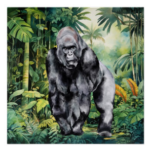 Coole Dschungel-Gorilla-Liebhaber Poster