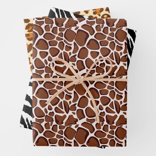 coole Dschungeldrucke aus gefliestem Party Geschenkpapier Set (Beispiel)