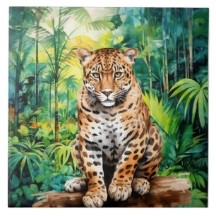 Coole Dschungelleopardenliebhaber Fliese