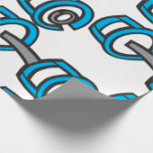 Coole Dumbell Fitness Blau und Grau Gym Graphic Geschenkpapier