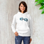 Coole Dumbell Fitness Blau und Grau Gym Graphic Hoodie
