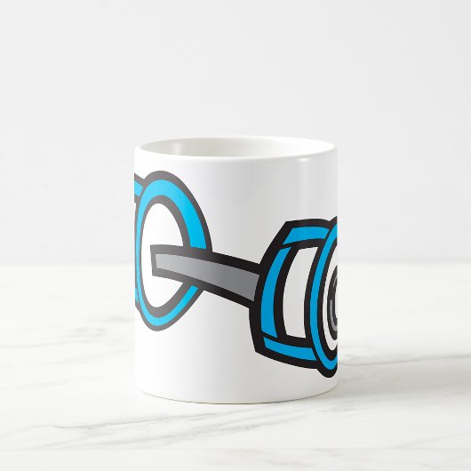 Coole Dumbell Fitness Blau und Grau Gym Graphic Kaffeetasse