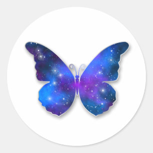 Coole dunkelblaue Illustration Runder Aufkleber