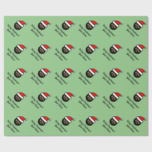 Coole dunkelbraune Haut Weihnachtsfeiertag Geschenkpapier (Flach)