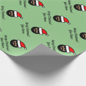 Coole dunkelbraune Haut Weihnachtsfeiertag Geschenkpapier (Ecke)