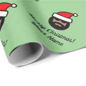 Coole dunkelbraune Haut Weihnachtsfeiertag Geschenkpapier (Rolleneckpunkt)