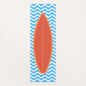 Coole dunkelorange blaue Waves Surfen Yoga Mat Yogamatte (Vorderseite)