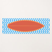 Coole dunkelorange blaue Waves Surfen Yoga Mat Yogamatte (Vorderseite (Horizontal))