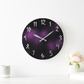 Coole dunkle lila schwarze gotische Art Große Wanduhr (Zuhause)