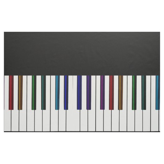 Coole dunkle psychedelische Klavier-Schlüssel Stoff (Fat Quarter (45,7 x 55,9 cm))