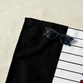 Coole dunkle psychedelische Klavier-Schlüssel Strandtuch (Beispiel)