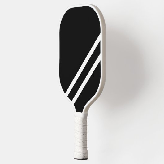 Coole Dynamische Streifen schwarzer Hintergrund Pickleball Schläger (Links)