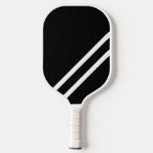 Coole Dynamische Streifen schwarzer Hintergrund Pickleball Schläger (Rückseite)