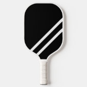 Coole Dynamische Streifen schwarzer Hintergrund Pickleball Schläger (Vorderseite)