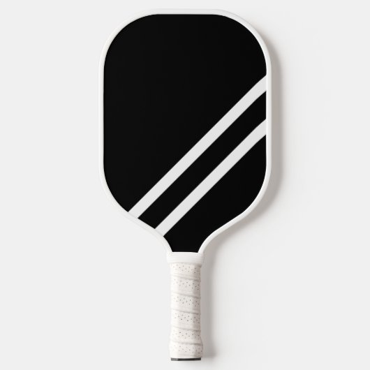Coole Dynamische Streifen schwarzer Hintergrund Pickleball Schläger (Vorderseite)