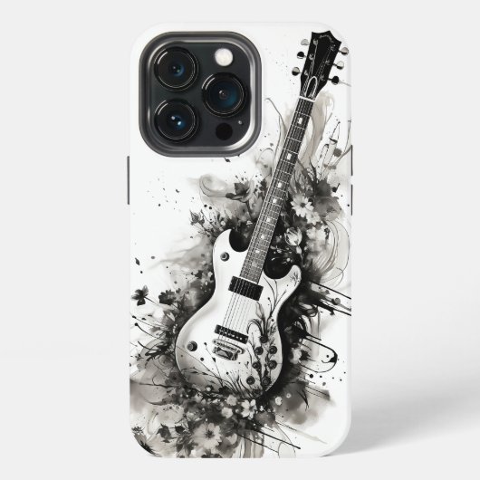 🎸 📱 Coole E-Gitarre iPhone Case 📱 🎸 Hülle (Hinten)