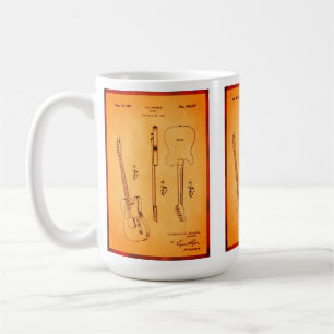 Coole E-Gitarre Patent Retro-Art Kaffeetasse