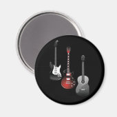 Coole E-Gitarren für Musikliebhaber Personalisiert Magnet (Vorderseite/Rückseite)