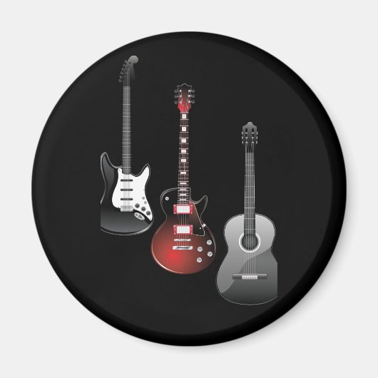 Coole E-Gitarren für Musikliebhaber Personalisiert Magnet (Vorne)