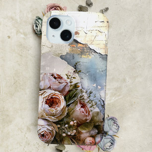 Coole Edgy Shabby Vintage Rose auf Torn Paper Case-Mate iPhone Hülle