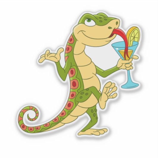 coole Eidechse Aufkleber (Vorderseite)