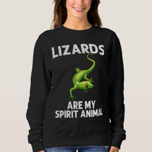 Coole Eidechse Für Männer Frauen Gecko Grünes Rept Sweatshirt