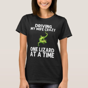 Coole Eidechse für Männer Vater Gecko Grüne Reptil T-Shirt