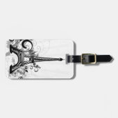 Coole Eiffelturm-Wirbel dotieren Spritzer Schmette Gepäckanhänger (Vorderseite horizontal)