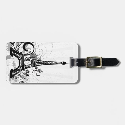 Coole Eiffelturm-Wirbel dotieren Spritzer Schmette Gepäckanhänger (Vorderseite horizontal)