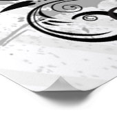 Coole Eiffelturm-Wirbel dotieren Spritzer Schmette Poster (Ecke)