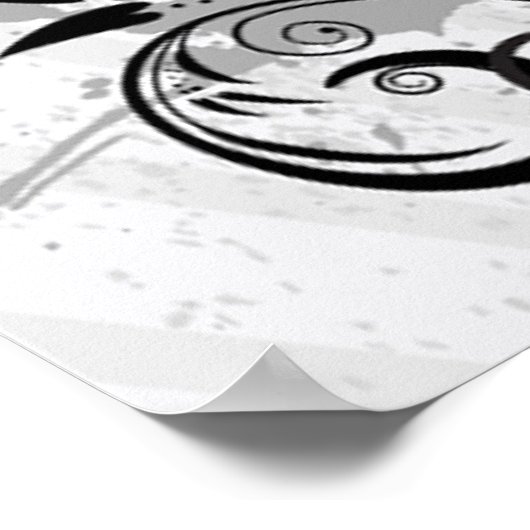 Coole Eiffelturm-Wirbel dotieren Spritzer Schmette Poster (Ecke)