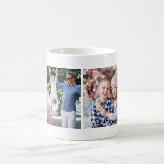 Coole einfache Fotomaterial und Monogramm Kaffeetasse (Mittel)