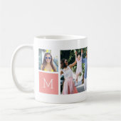 Coole einfache Fotomaterial und Monogramm Kaffeetasse (Links)
