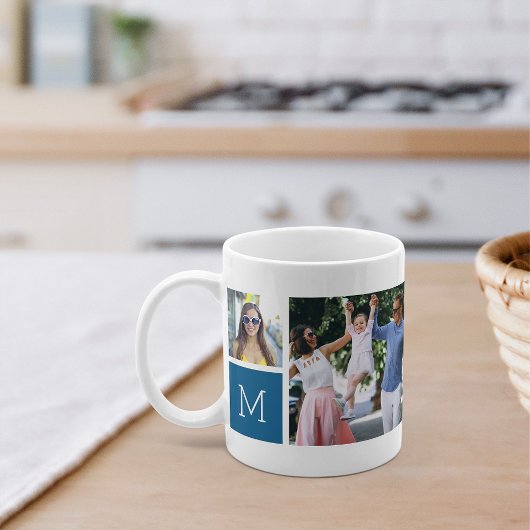 Coole einfache Fotomaterial und Monogramm Kaffeetasse