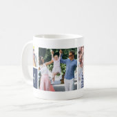 Coole einfache Fotomaterial und Monogramm Kaffeetasse (Vorderseite Links)