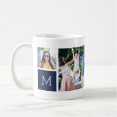 Coole einfache Fotomaterial und Monogramm Kaffeetasse (Links)