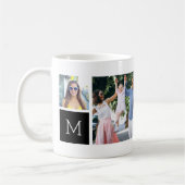 Coole einfache Fotomaterial und Monogramm Kaffeetasse (Links)