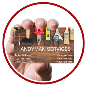 Coole einfache Handyman-Zuhause Reparatur von Visi Visitenkarte