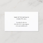 Coole Einfache Imitate Gold Schere Haarstylistin Visitenkarte (Rückseite)