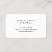 Coole Einfache Imitate Gold Schere Haarstylistin Visitenkarte (Rückseite)