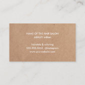 Coole Einfache Kraft-Imitate Gold-Schere Haarstil Visitenkarte (Rückseite)