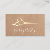 Coole Einfache Kraft-Imitate Gold-Schere Haarstil Visitenkarte (Vorderseite)