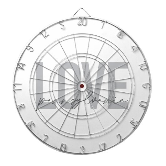 Coole, einfache, moderne Design Liebe Pennsylvania Dartscheibe (vorne)